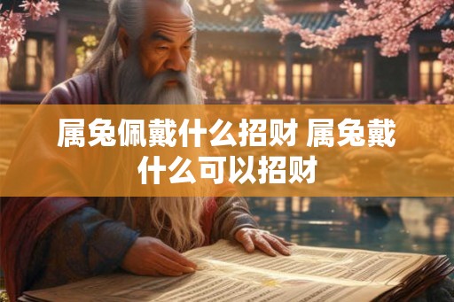 属兔佩戴什么招财 属兔戴什么可以招财
