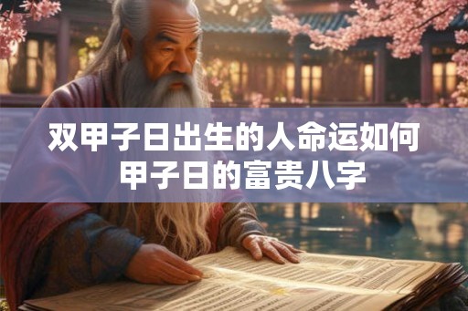 双甲子日出生的人命运如何  甲子日的富贵八字