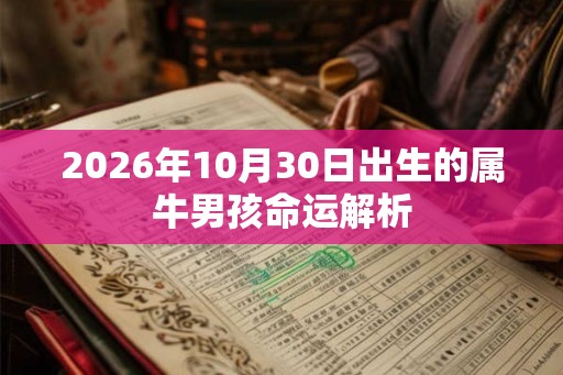 2026年10月30日出生的属牛男孩命运解析