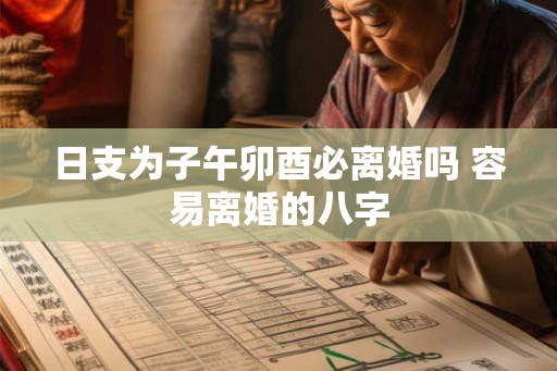 日支为子午卯酉必离婚吗 容易离婚的八字