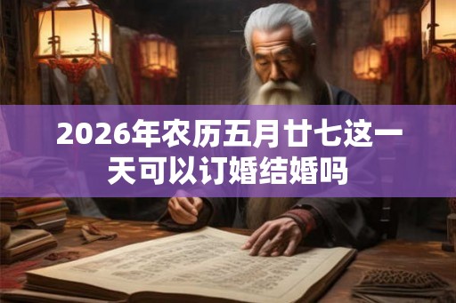 2026年农历五月廿七这一天可以订婚结婚吗