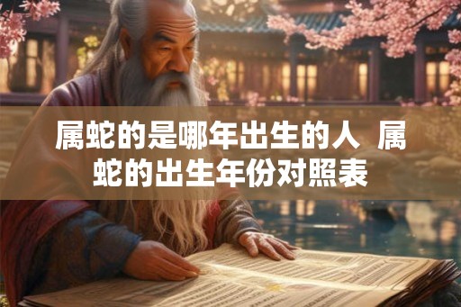 属蛇的是哪年出生的人  属蛇的出生年份对照表