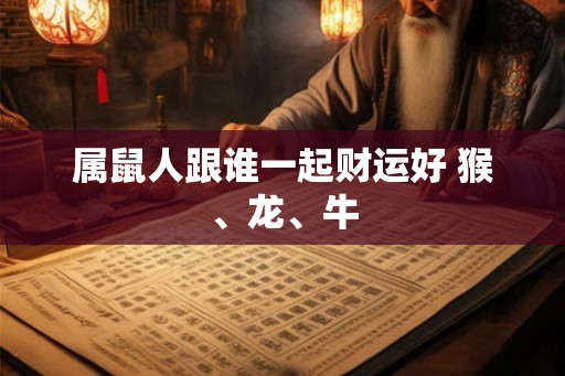 属鼠人跟谁一起财运好 猴、龙、牛