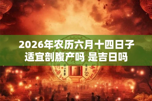 2026年农历六月十四日子适宜剖腹产吗 是吉日吗