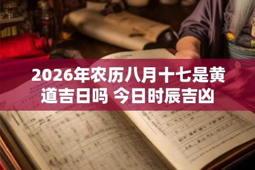 2026年农历八月十七是黄道吉日吗 今日时辰吉凶