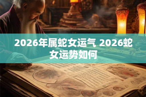 2026年属蛇女运气 2026蛇女运势如何