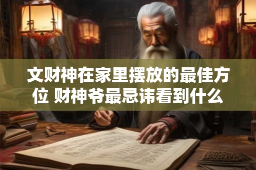 文财神在家里摆放的最佳方位 财神爷最忌讳看到什么
