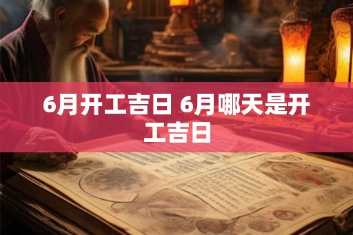 6月开工吉日 6月哪天是开工吉日