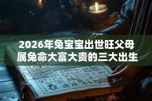 2026年兔宝宝出世旺父母 属兔命大富大贵的三大出生日