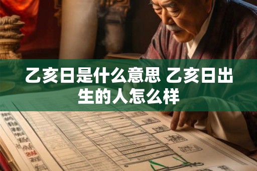 乙亥日是什么意思 乙亥日出生的人怎么样 乙亥日是什么意思 乙亥日出生的人怎么样