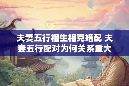 夫妻五行相生相克婚配 夫妻五行配对为何关系重大