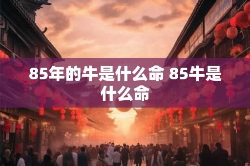 85年的牛是什么命 85牛是什么命