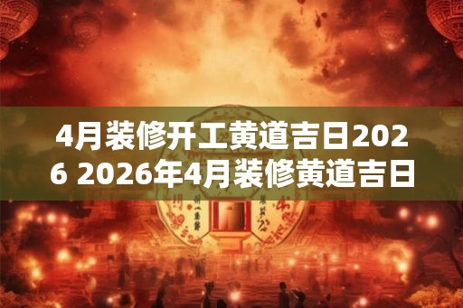 4月装修开工黄道吉日2026 2026年4月装修黄道吉日是哪天 4月装修开工黄道吉日2026 2026年4月装修黄道吉日是哪天
