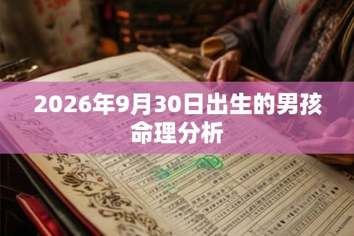 2026年9月30日出生的男孩命理分析