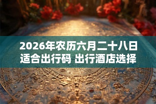 2026年农历六月二十八日适合出行码 出行酒店选择