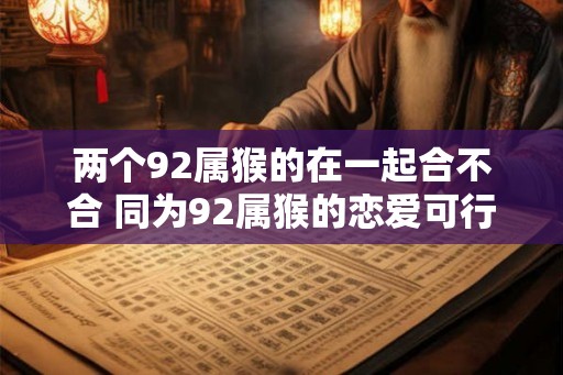 两个92属猴的在一起合不合 同为92属猴的恋爱可行吗