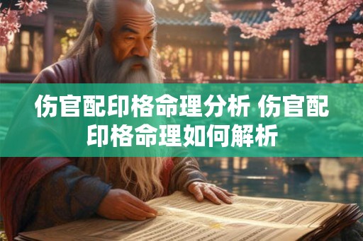 伤官配印格命理分析 伤官配印格命理如何解析