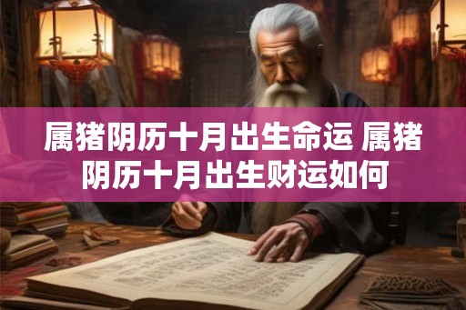 属猪阴历十月出生命运 属猪阴历十月出生财运如何 属猪阴历十月出生命运 属猪阴历十月出生财运如何