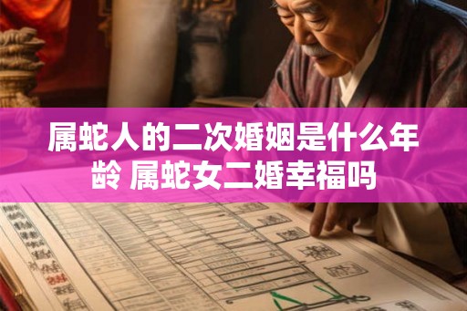 属蛇人的二次婚姻是什么年龄 属蛇女二婚幸福吗