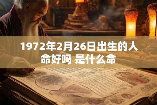 1972年2月26日出生的人命好吗 是什么命