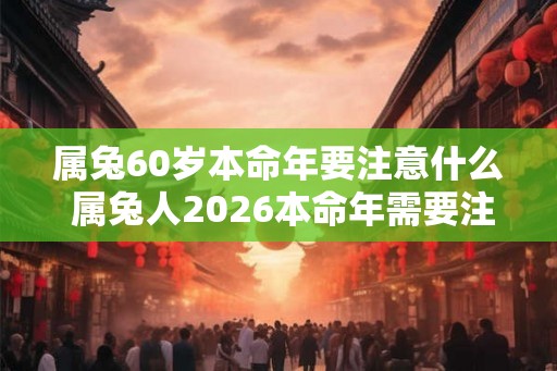 属兔60岁本命年要注意什么 属兔人2026本命年需要注意什么