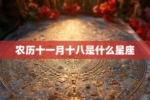 农历十一月十八是什么星座