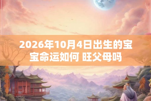 2026年10月4日出生的宝宝命运如何 旺父母吗 2026年10月4日出生的宝宝命运如何 旺父母吗
