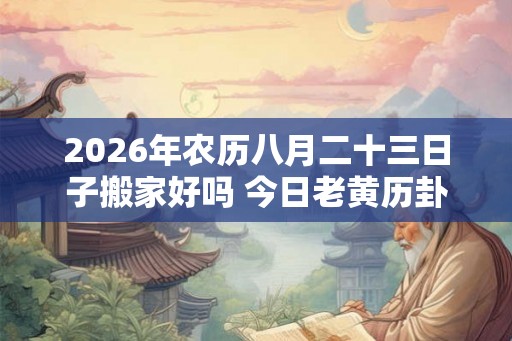 2026年农历八月二十三日子搬家好吗 今日老黄历卦象