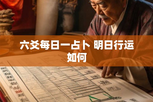 六爻每日一占卜 明日行运如何