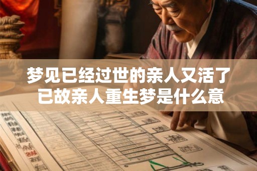梦见已经过世的亲人又活了 已故亲人重生梦是什么意思