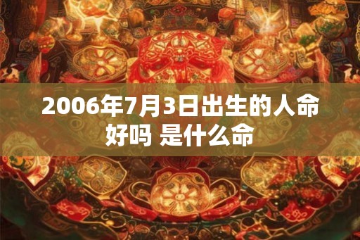 2006年7月3日出生的人命好吗 是什么命