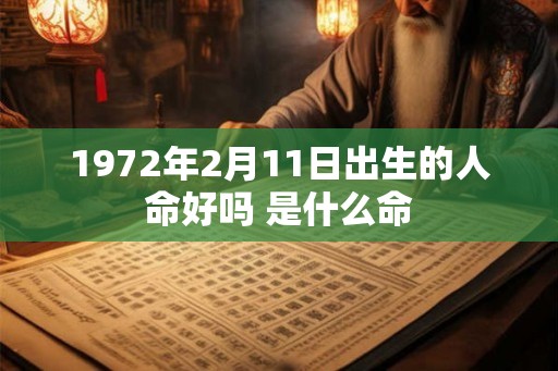 1972年2月11日出生的人命好吗 是什么命