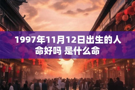 1997年11月12日出生的人命好吗 是什么命