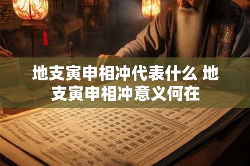 地支寅申相冲代表什么 地支寅申相冲意义何在 地支寅申相冲代表什么 地支寅申相冲意义何在