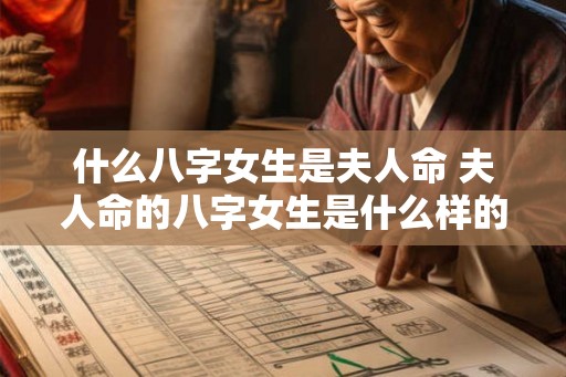什么八字女生是夫人命 夫人命的八字女生是什么样的 什么八字女生是夫人命 夫人命的八字女生是什么样的