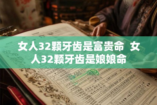 女人32颗牙齿是富贵命  女人32颗牙齿是娘娘命