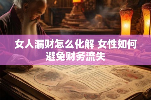 女人漏财怎么化解 女性如何避免财务流失