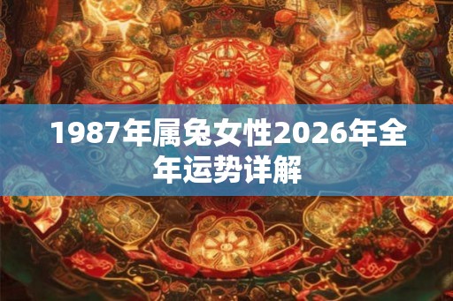 1987年属兔女性2026年全年运势详解