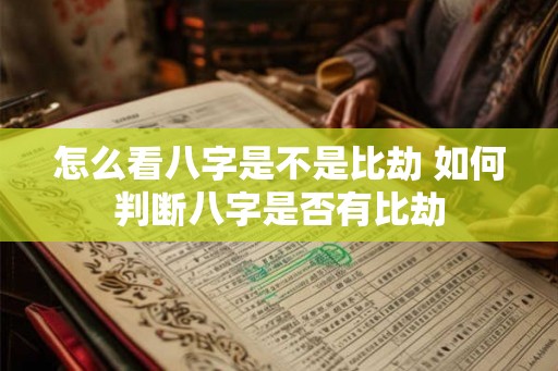 怎么看八字是不是比劫 如何判断八字是否有比劫