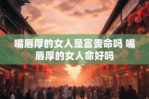 嘴唇厚的女人是富贵命吗 嘴唇厚的女人命好吗