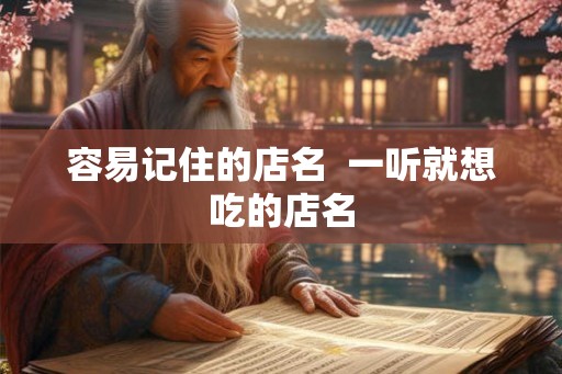 容易记住的店名  一听就想吃的店名