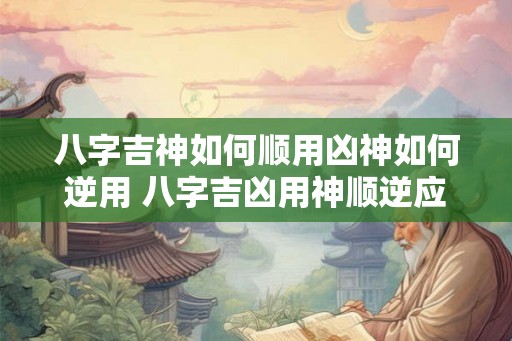 八字吉神如何顺用凶神如何逆用 八字吉凶用神顺逆应