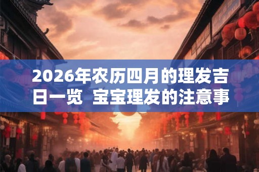 2026年农历四月的理发吉日一览  宝宝理发的注意事项有哪些