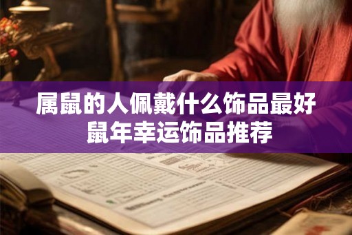 属鼠的人佩戴什么饰品最好 鼠年幸运饰品推荐