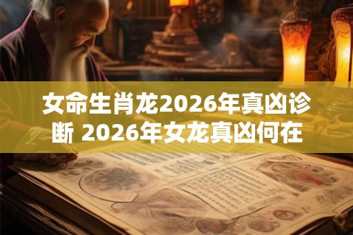 女命生肖龙2026年真凶诊断 2026年女龙真凶何在