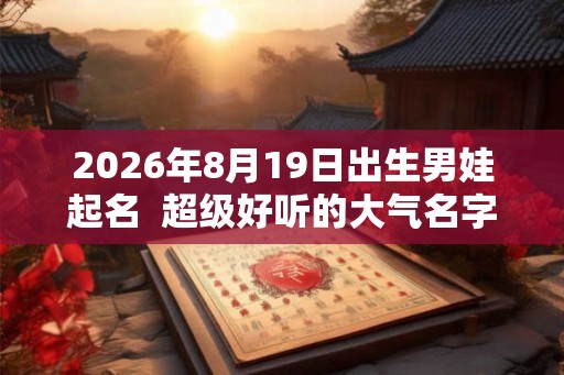 2026年8月19日出生男娃起名  超级好听的大气名字