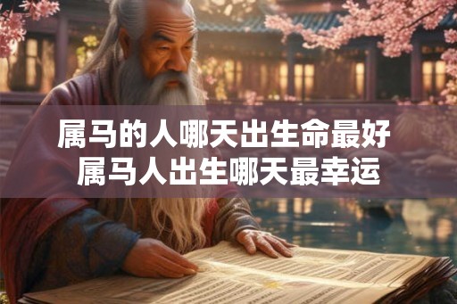 属马的人哪天出生命最好 属马人出生哪天最幸运