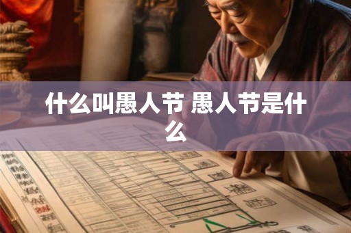 什么叫愚人节 愚人节是什么