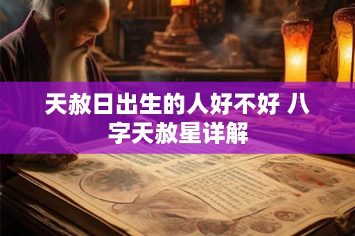 天赦日出生的人好不好 八字天赦星详解