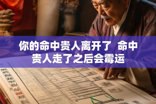 你的命中贵人离开了  命中贵人走了之后会霉运
